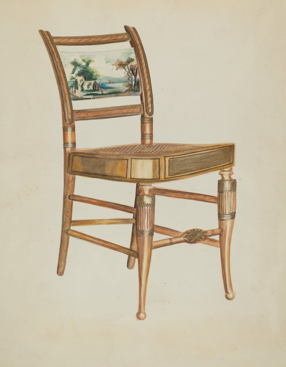 Stuhl - mit Hudson River Szenen von Ella Josephine Sterling