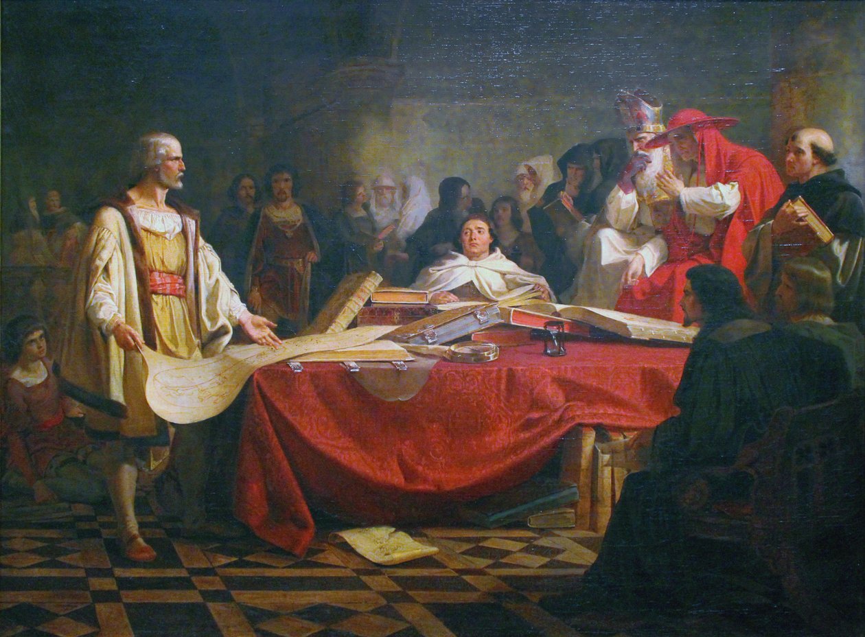 Christoph Kolumbus vor dem Rat von Salamanca von Emanuel Leutze