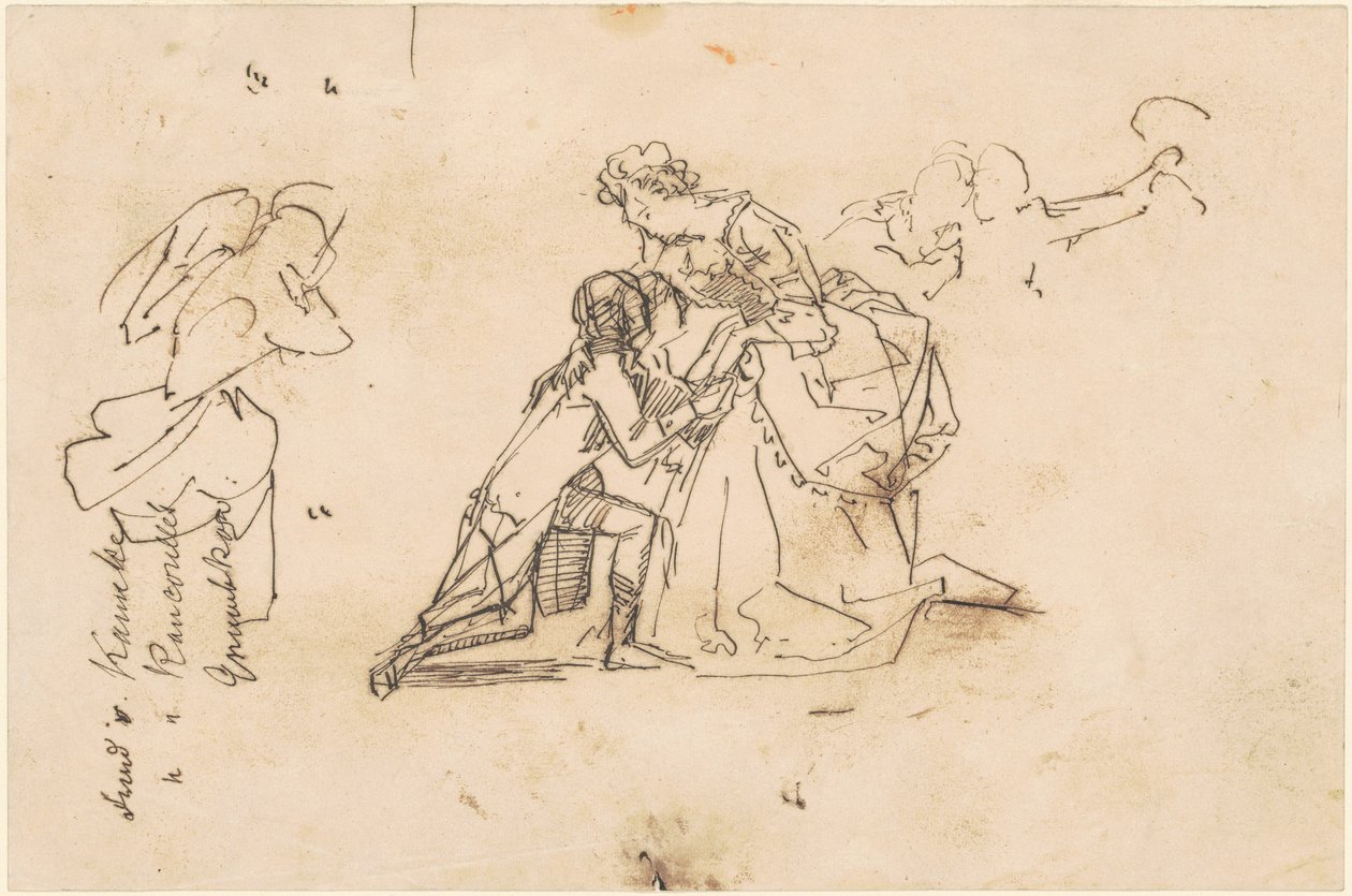 Studie für "Die Rückkehr von König Friedrich II. aus Küstrin" von Emanuel Gottlieb Leutze