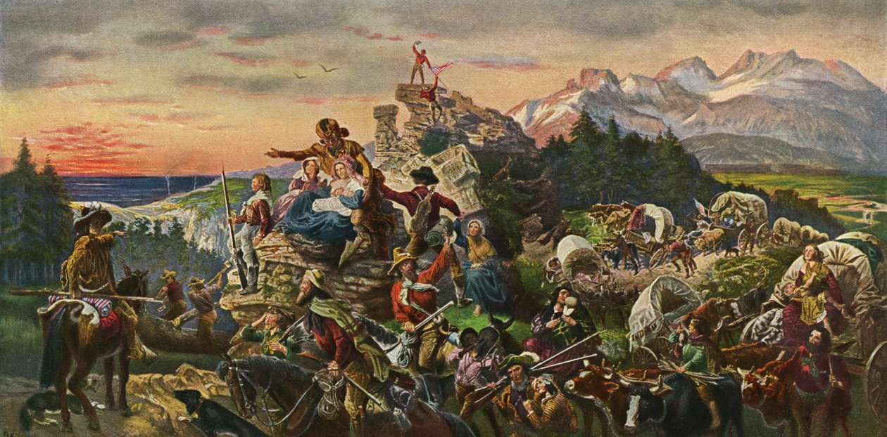 Westwärts zieht das Reich von Emanuel Gottlieb after Leutze