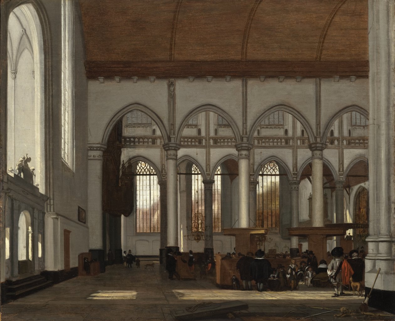 Innenraum der Oude Kerk, Amsterdam von Emanuel de Witte
