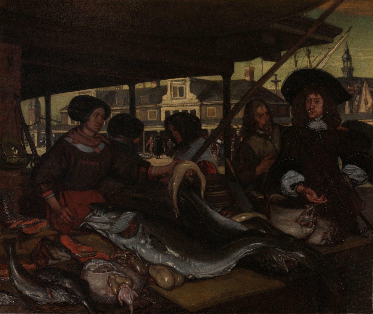 Der Neue Fischmarkt in Amsterdam von Emanuel de Witte