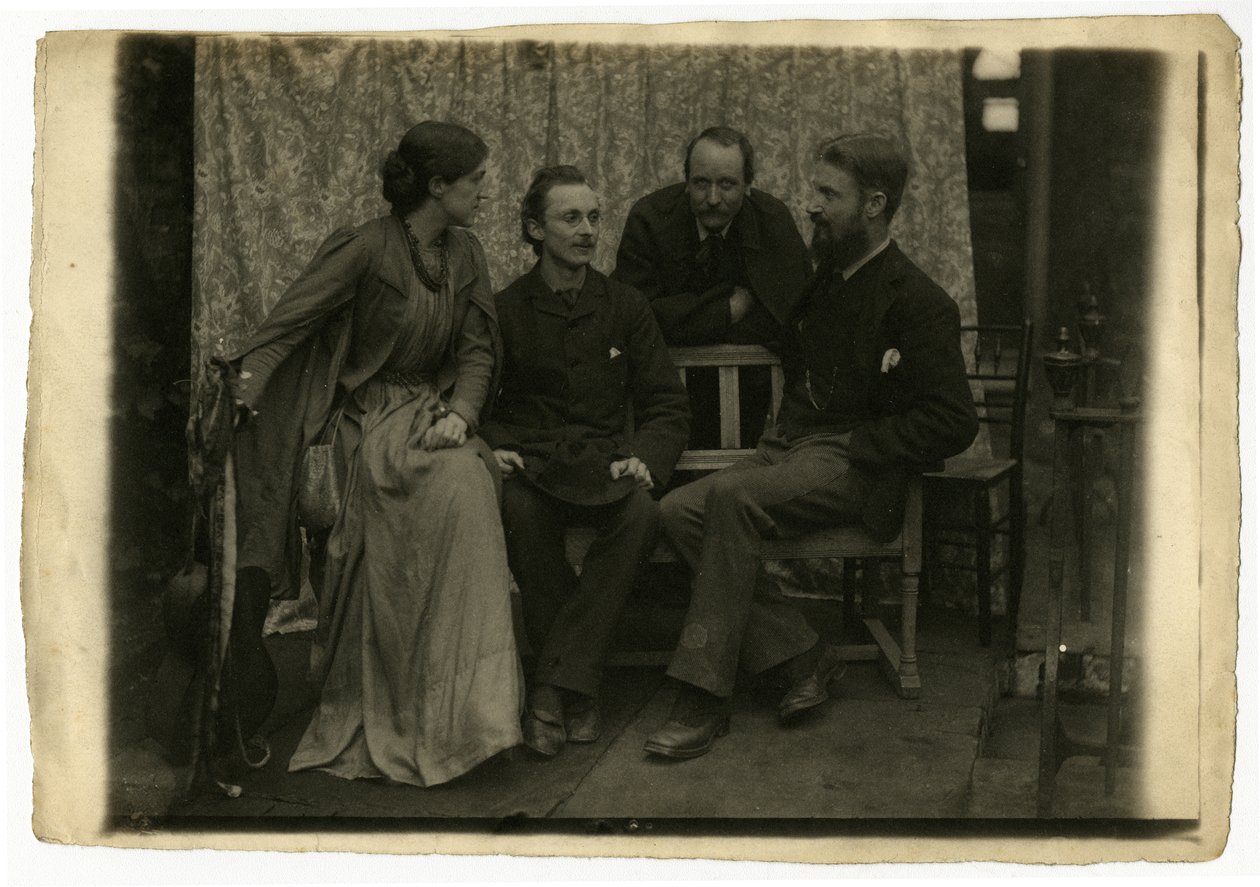 May Morris, H. H. Sparling, Emery Walker und George Bernard Shaw von Emery and Boutall Walter Walker