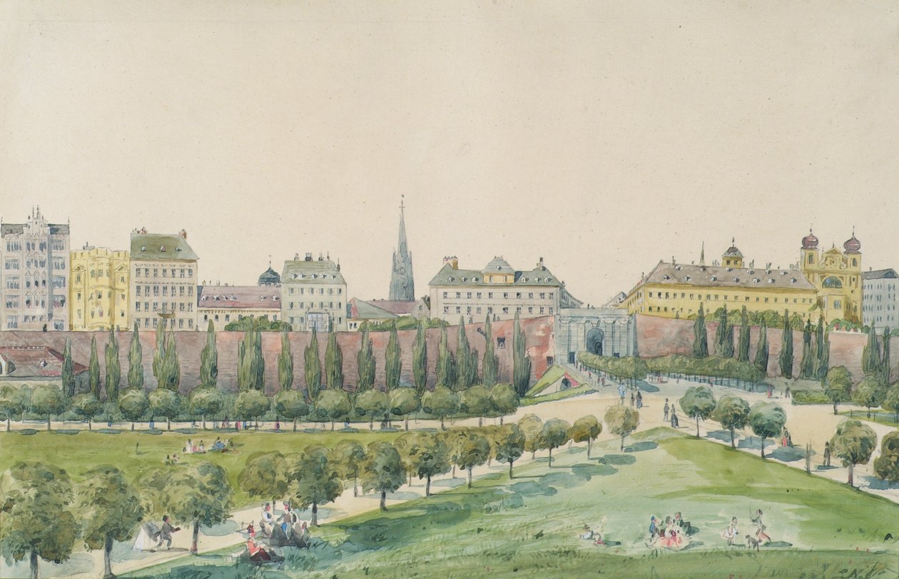 Die Stubenbastei und das Stubentor in Wien von Emil Hütter