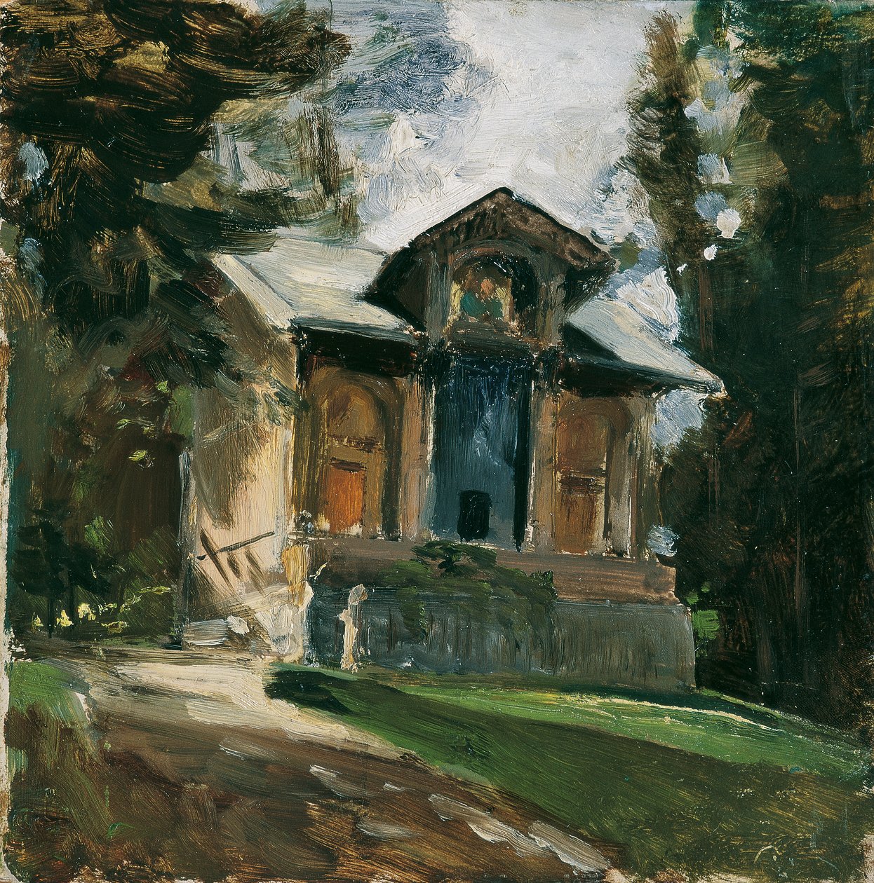 Das Atelier des Malers Heinrich von Angeli in der Reichenau von Emil Jakob Schindler