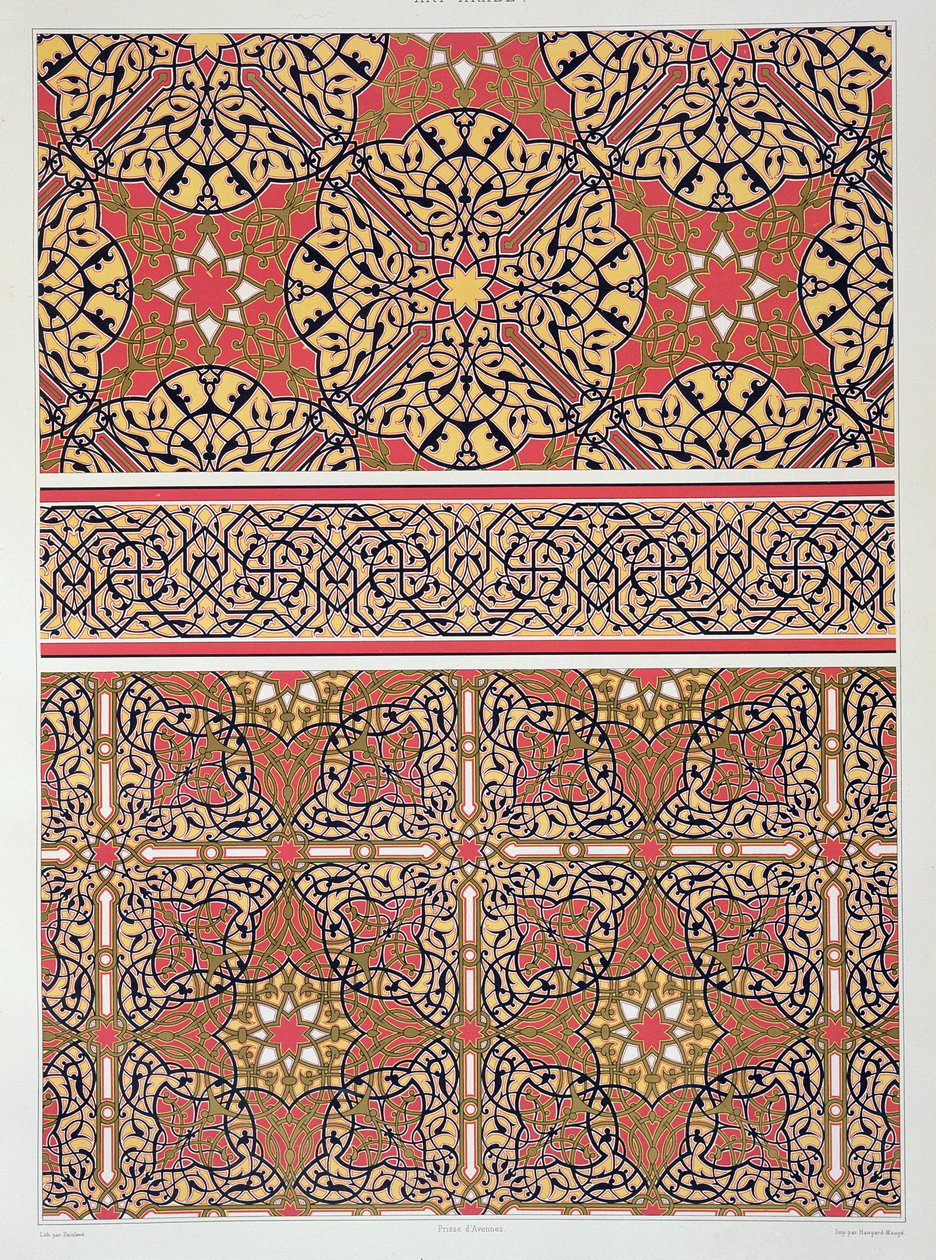 Deckenarabesken aus der Moschee von El-Bordeyny, aus 