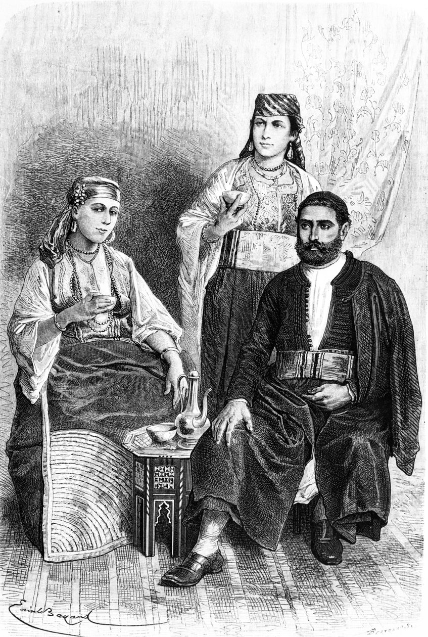 Jüdischer Mann und Frau aus Tanger, 1878 von Emile Antoine Bayard