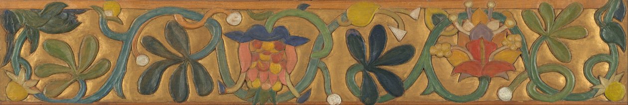 Brett verziert mit Ranken und Blumen von Emile Bernard