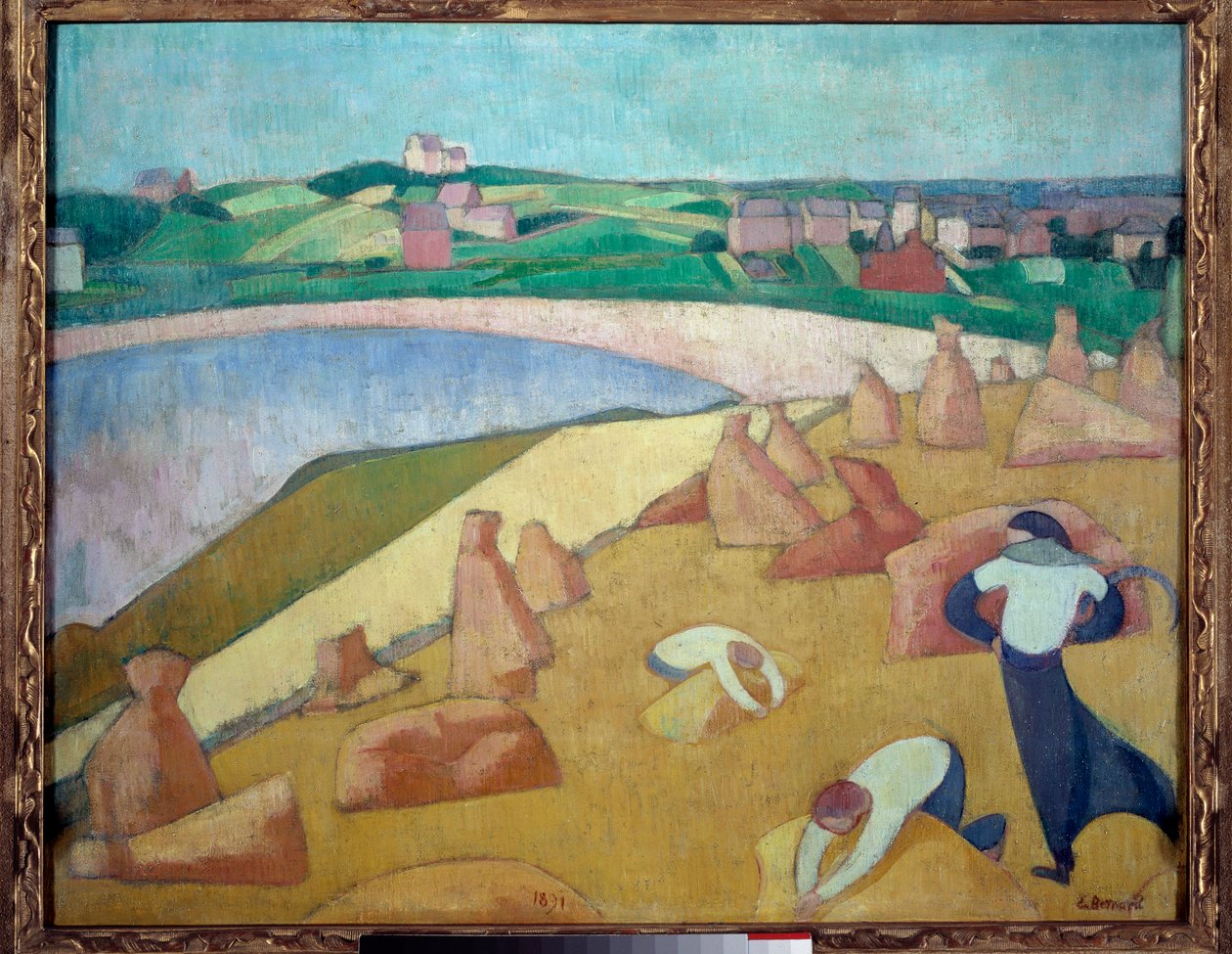 Ernte am Meer, Saint Briac sur mer im Jahr 1891 von Emile Bernard