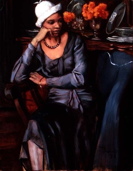 Negerin mit Glockenhut von Emile Bernard