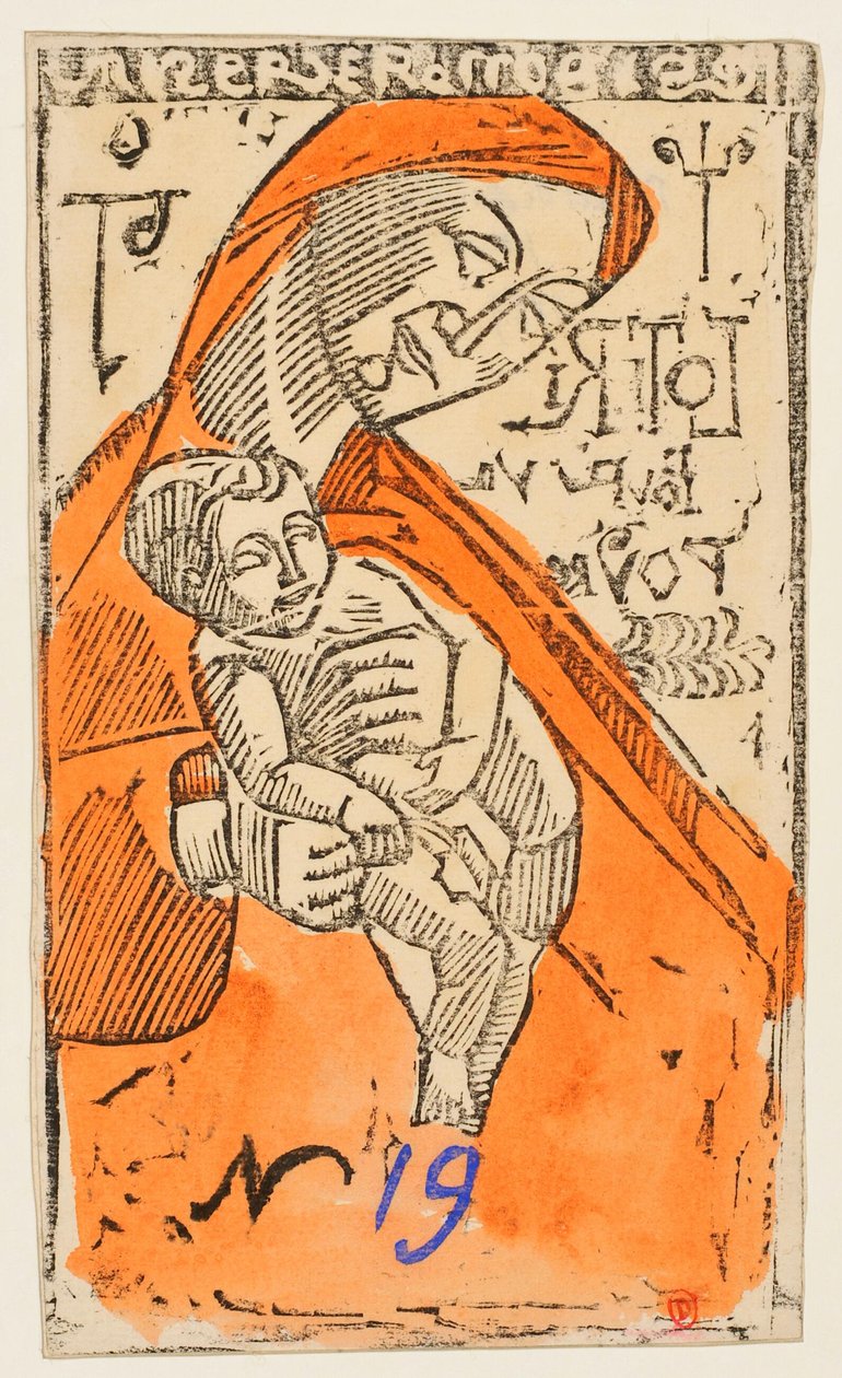 Jungfrau mit Kind [Probe b] [Lottoschein] von Emile Bernard