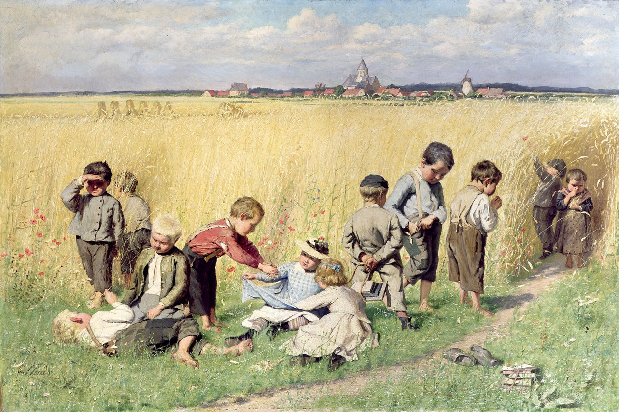 Der Schulweg von Emile Claus
