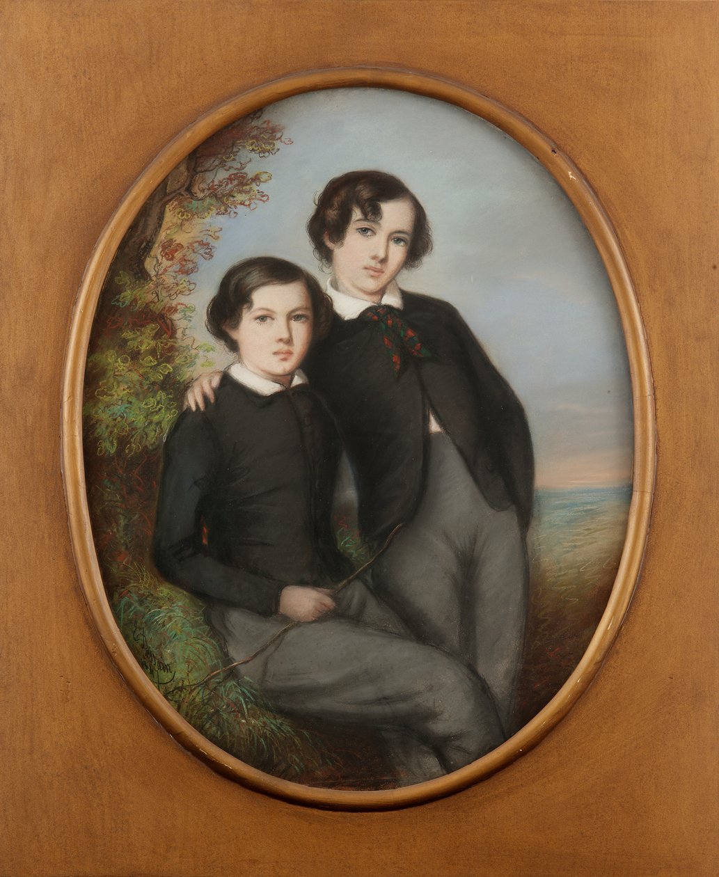 Porträt von J. McNeill Whistler und seinem Bruder William (Dr. William Whistler) von Emile Francois Dessain