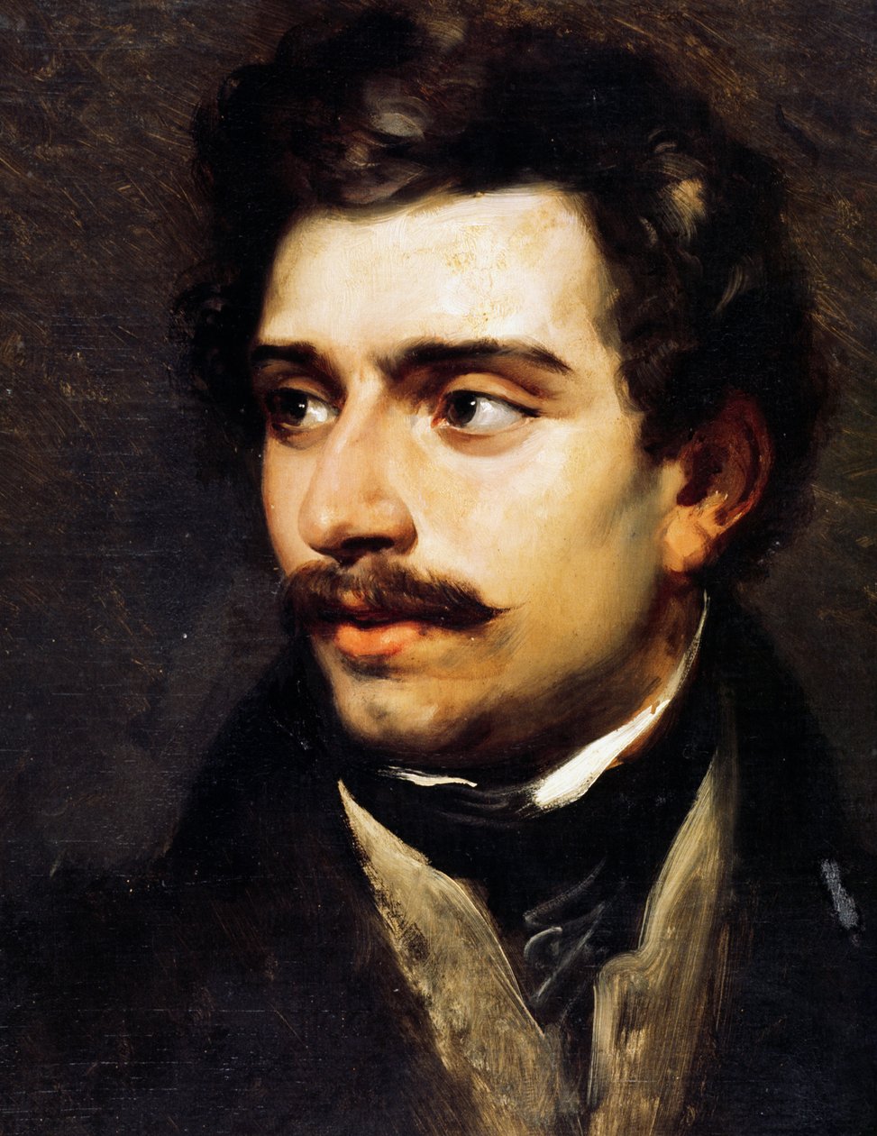 Porträt von Federico Ricci von Emile Jean Horace Vernet