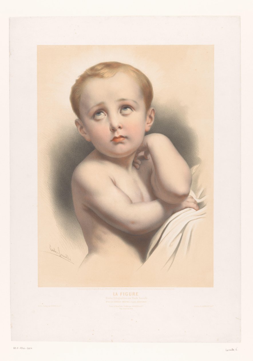 Junger Christus blickt zum Himmel von Emile Lassalle