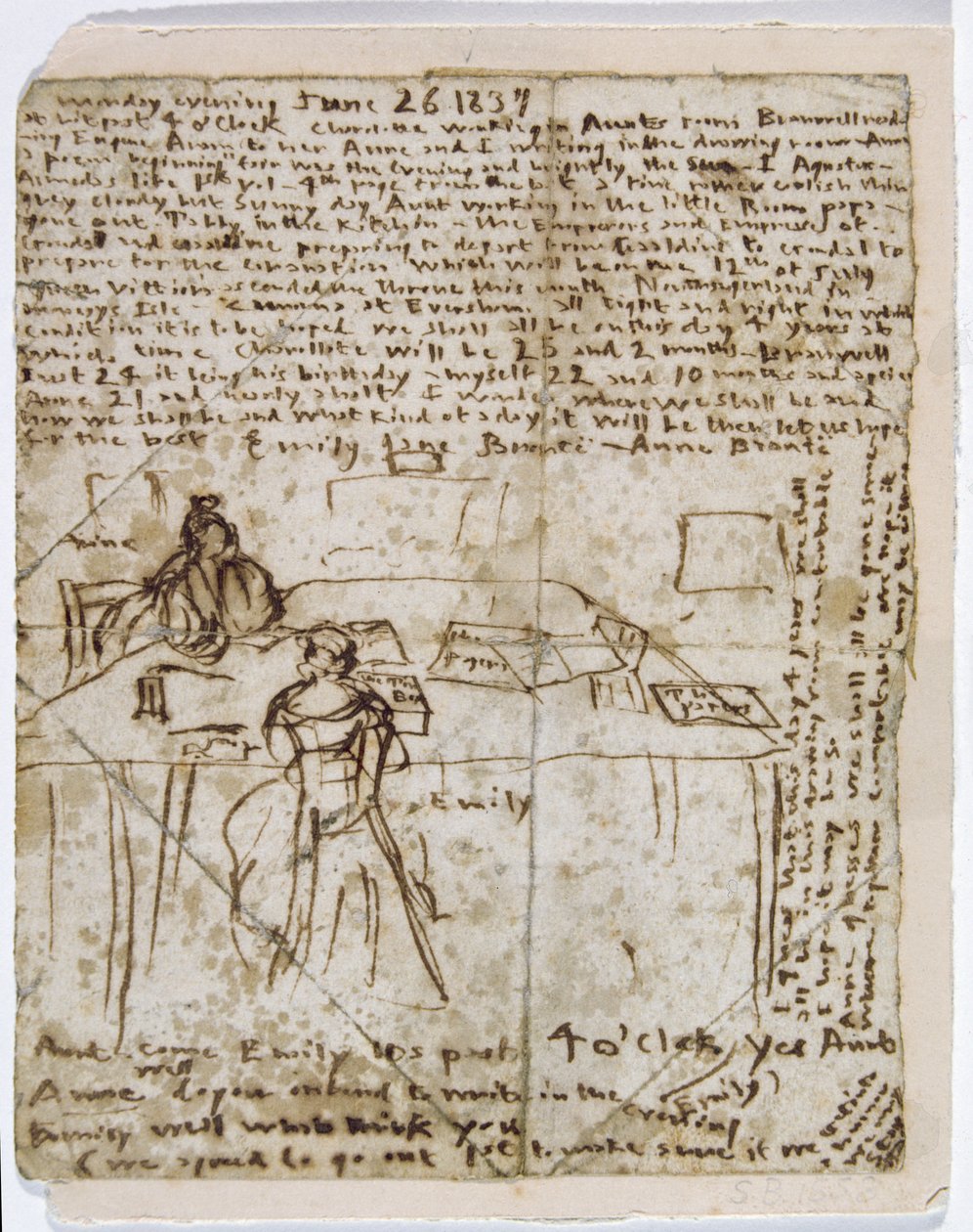 Tagebuchpapier, 1837 von Emily Bronte