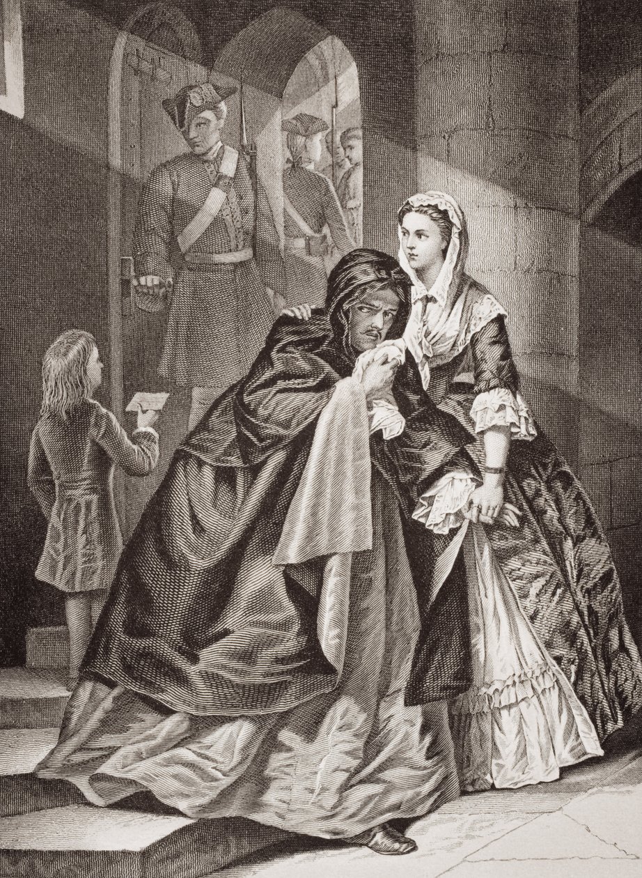 Die Flucht von Lord Nithsdale aus dem Tower, 1716, aus 