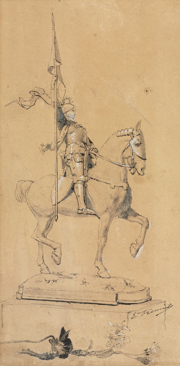Johanna von Orléans zu Pferd, ca. 1889-1899 von Emmanuel Fremiet