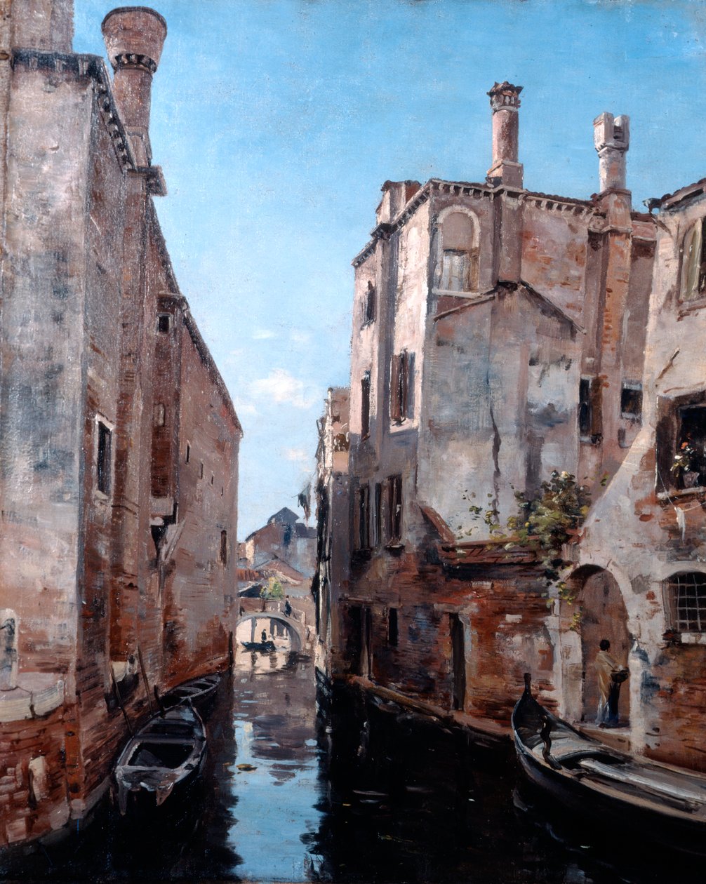 Umgebung der Kirche San Sebastian, Venedig, 1892 von Emmanuel Lansyer