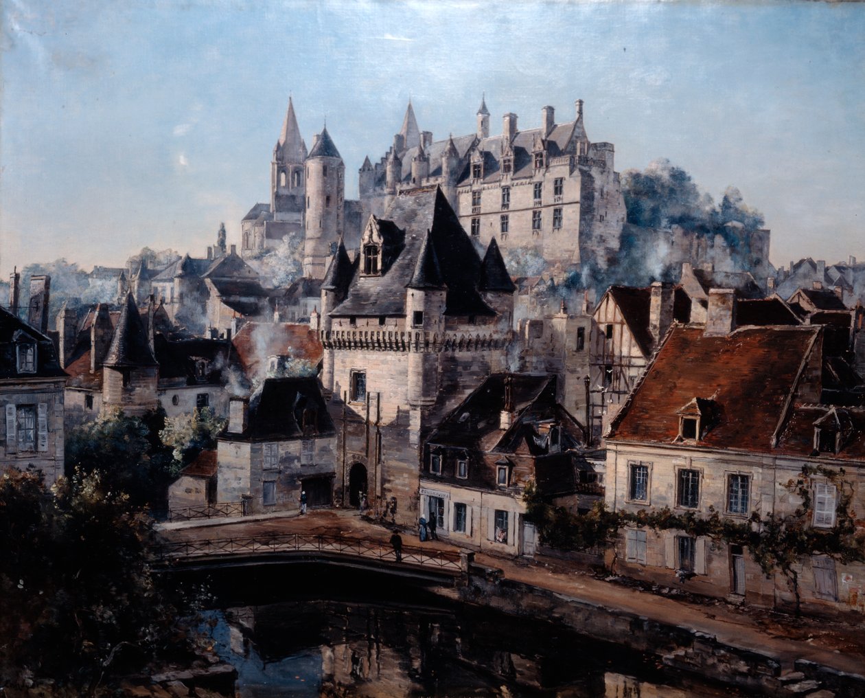 Der Hafen von Cordelieres und Schloss Loches von Emmanuel Lansyer