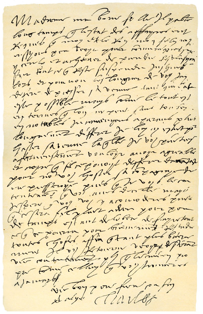 Brief von Kaiser Karl V. von Spanien an Königin Maria von England von Emperor Charles V