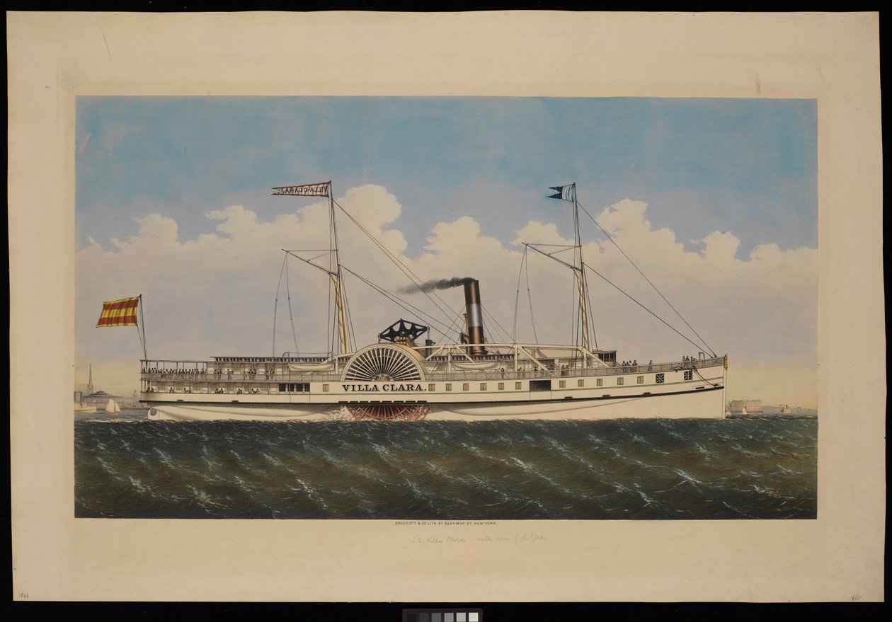 S.S. Villa Clara mit Blick auf New York von Endicott Endicott
