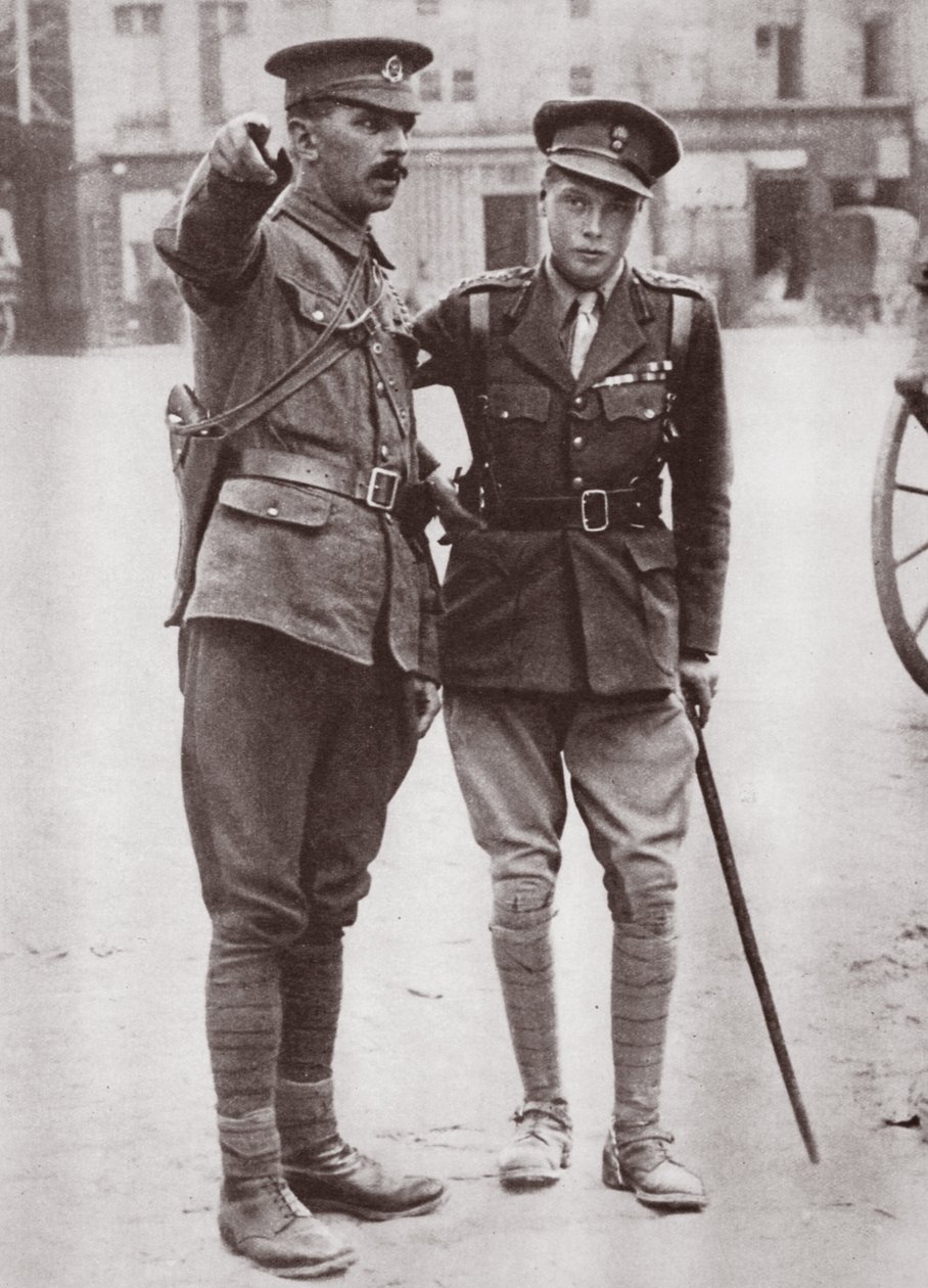 Edward, Prinz von Wales, meldete sich sofort und bat darum, an der Front dienen zu dürfen, 1916 von English Photographer