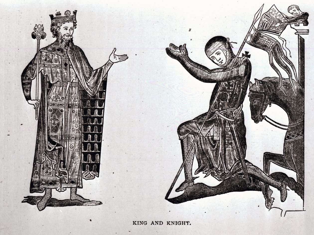 Ein König und ein Ritter, Illustration aus 