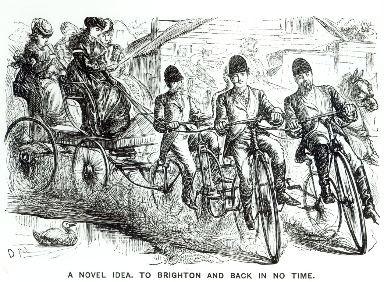 Eine neue Art, nach Brighton zu reisen, 1864 von English School