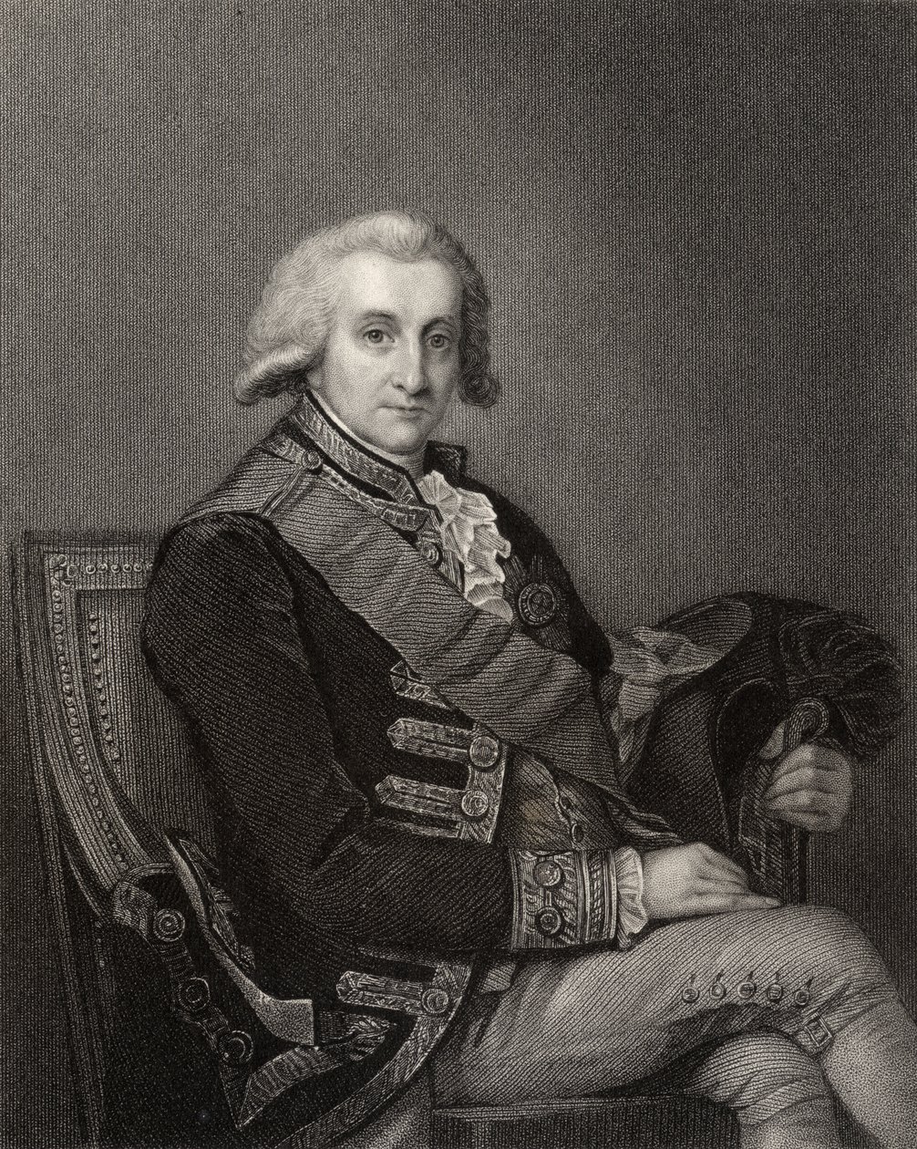 Admiral George Brydges Rodney, graviert von J. Cochran, aus 