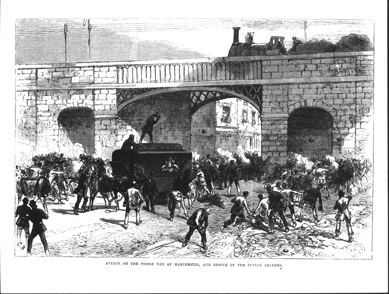 Angriff auf den Gefängniswagen in Manchester und die Rettung der Fenian-Führer Allan, Larkin und O