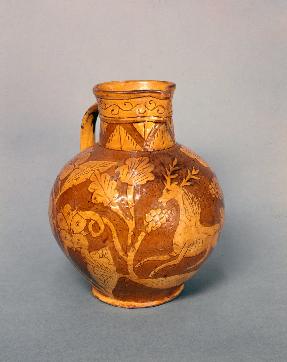 Erntekrug mit Sgraffito-Dekoration, um 1813 von English School