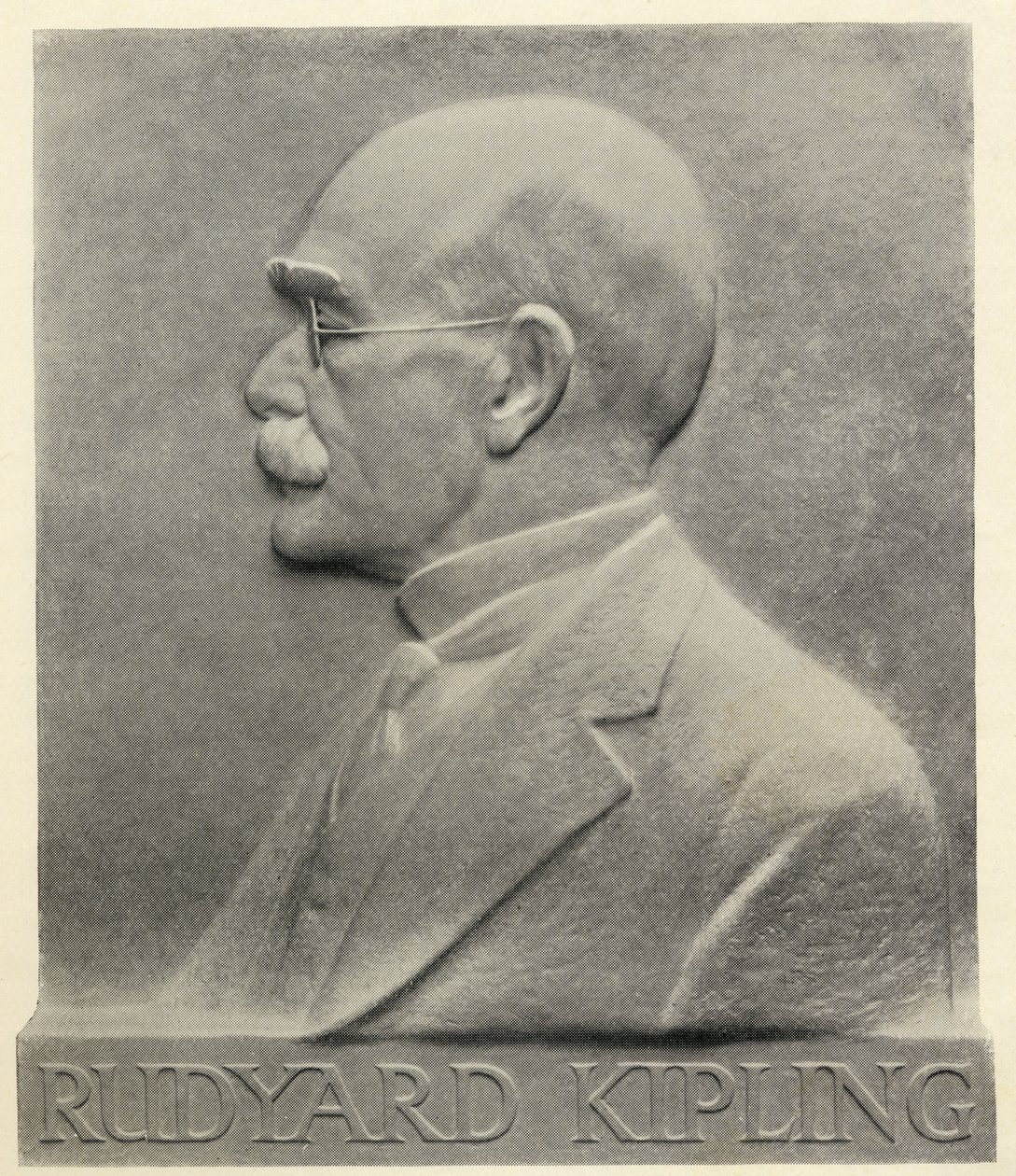 Joseph Rudyard Kipling, eine Plakette von Patrick Synge-Hutchison, aus 