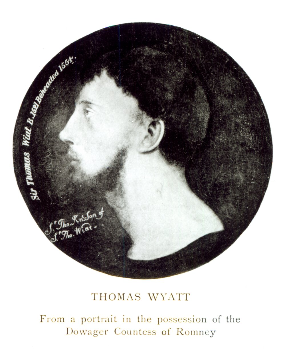 Medallion-Porträt von Sir Thomas Wyatt der Jüngere (ca. 1521-54) von English School