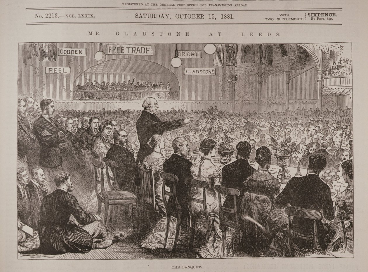 Mr. Gladstone in Leeds: Das Bankett, aus 