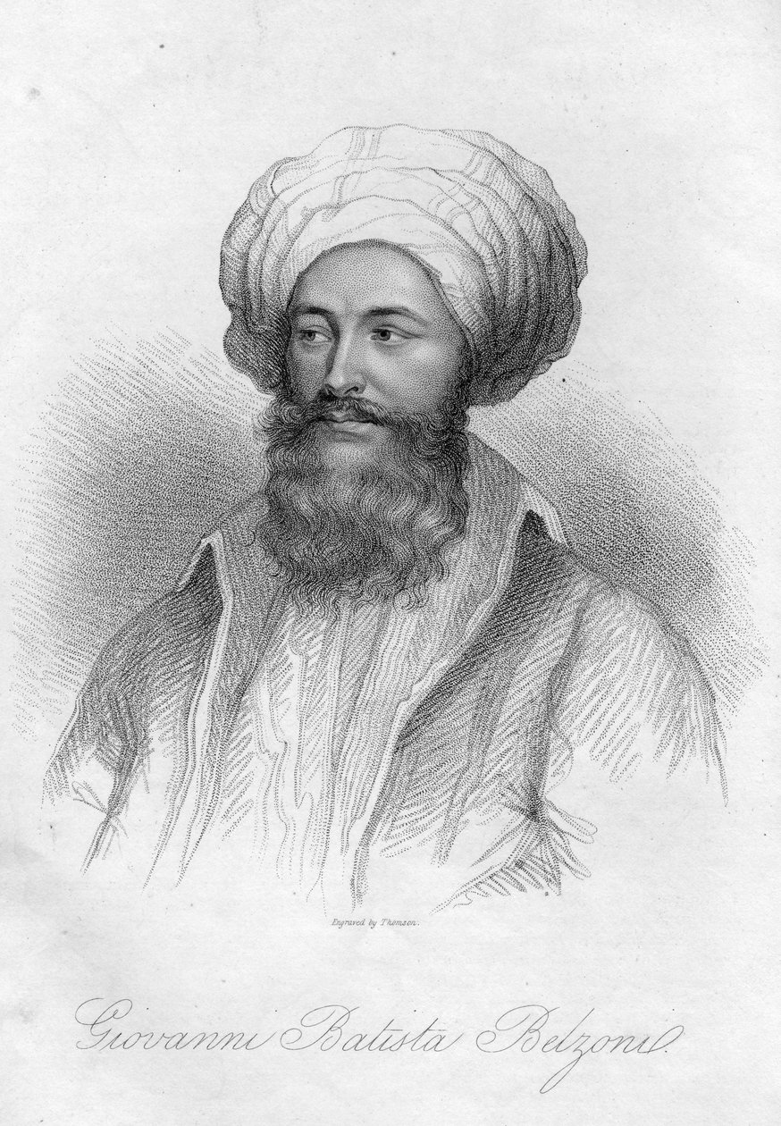 Porträt von Giovanni Batista Belzoni von English School