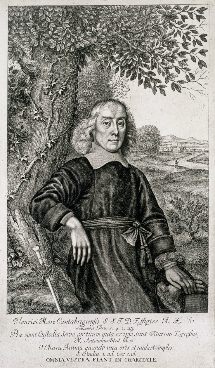 Porträt von Henry More (1614-87), Frontispiz zu seinen Theological Works, graviert von William Faithorne (1616-91) 1675 von English School