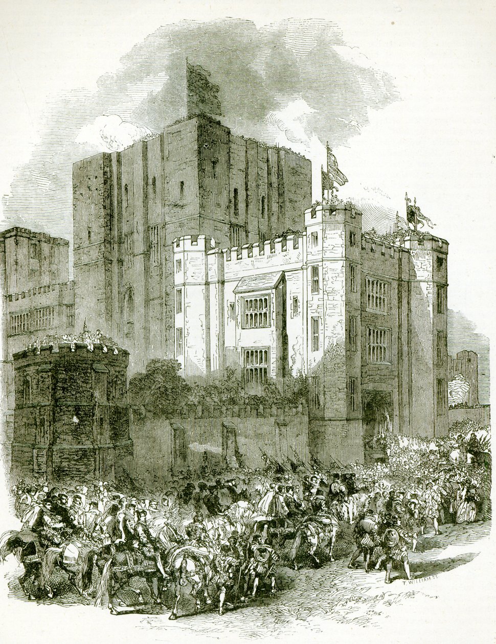 Empfang von Königin Elizabeth auf Schloss Kenilworth von English School