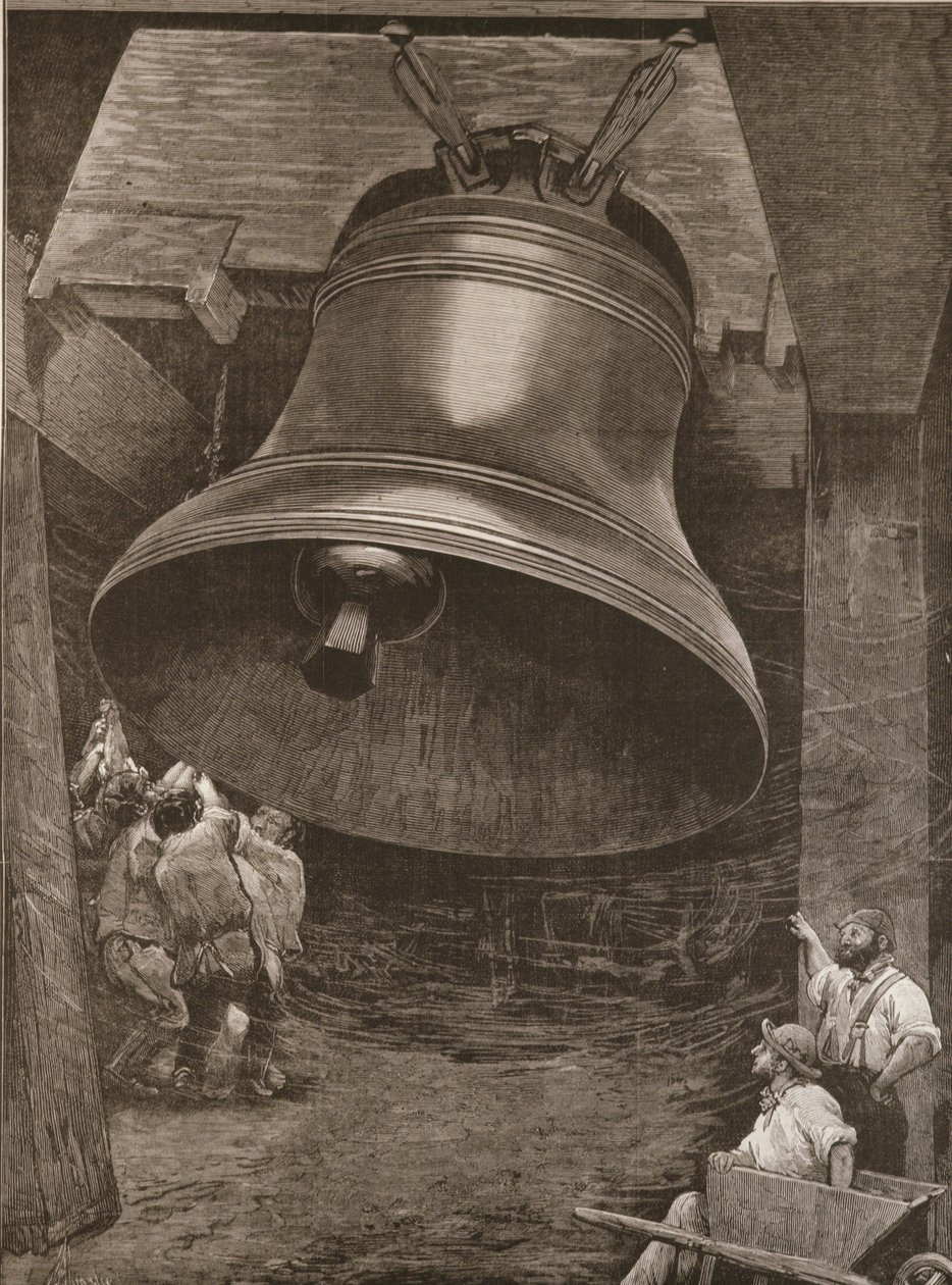 Testen der großen Glocke für die St. Paul