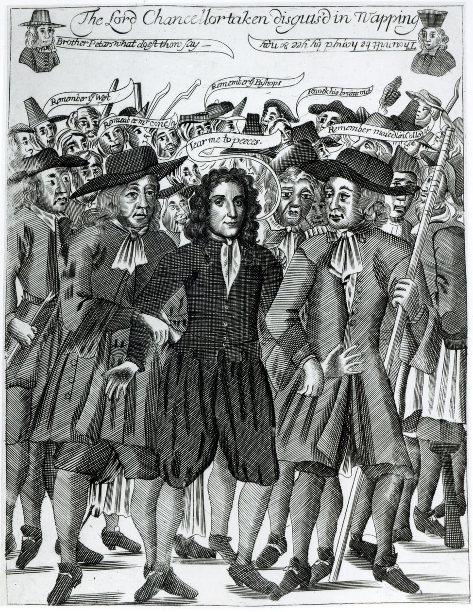 Die Verhaftung von Richter Jeffreys (1648-89) 1689 von English School