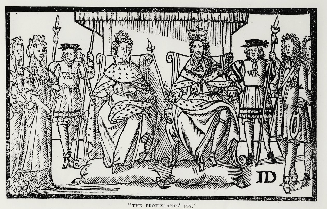 Die Freude der Protestanten, 18. April 1689 von English School