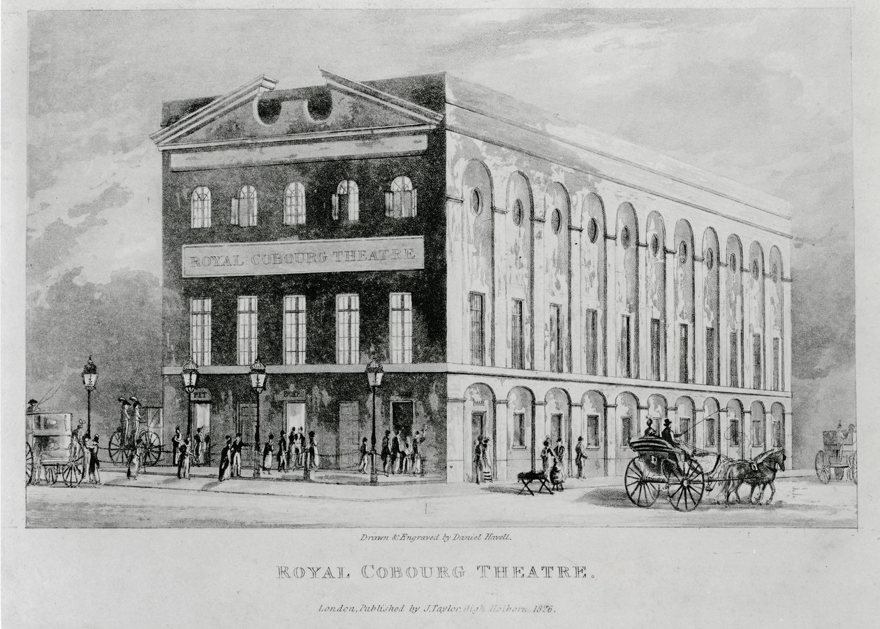 Das Royal Coburg Theatre, Surrey, 1826 von English School