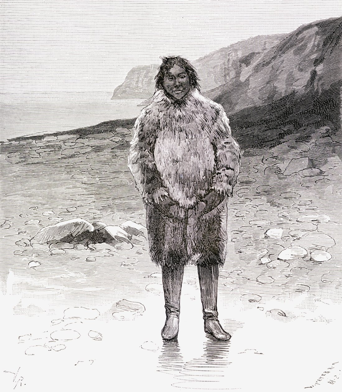 Traditionelle Eskimo-Kleidung, aus 