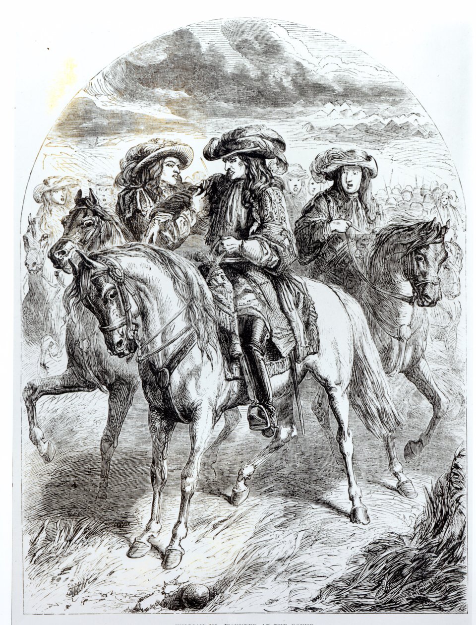 Wilhelm III. (1650-1702) Verwundet in der Schlacht am Boyne, 1. Juli 1690 von English School