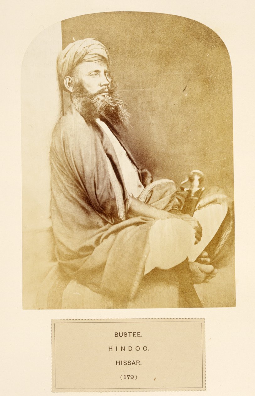 Bustee, Hindu, Hissar, aus Die Völker Indiens, von J. Forbes Watson, veröffentlicht 1868 von English Photographer