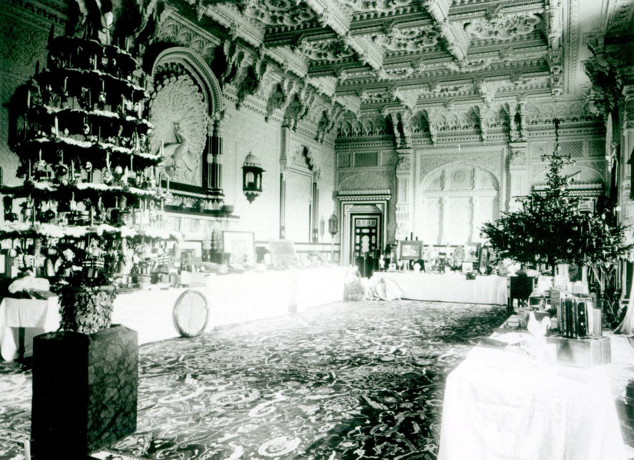 Weihnachtstische im Durbar-Raum im Osborne House, 1900 von English Photographer