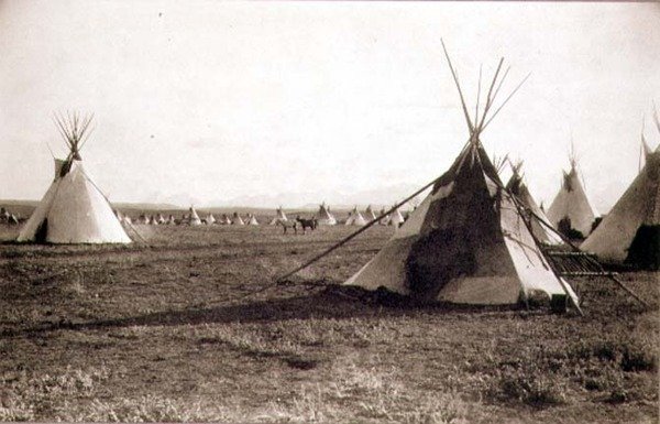 Indische Zelte, fotografiert von den Royal Engineers am Neunundvierzigsten Breitengrad von English Photographer