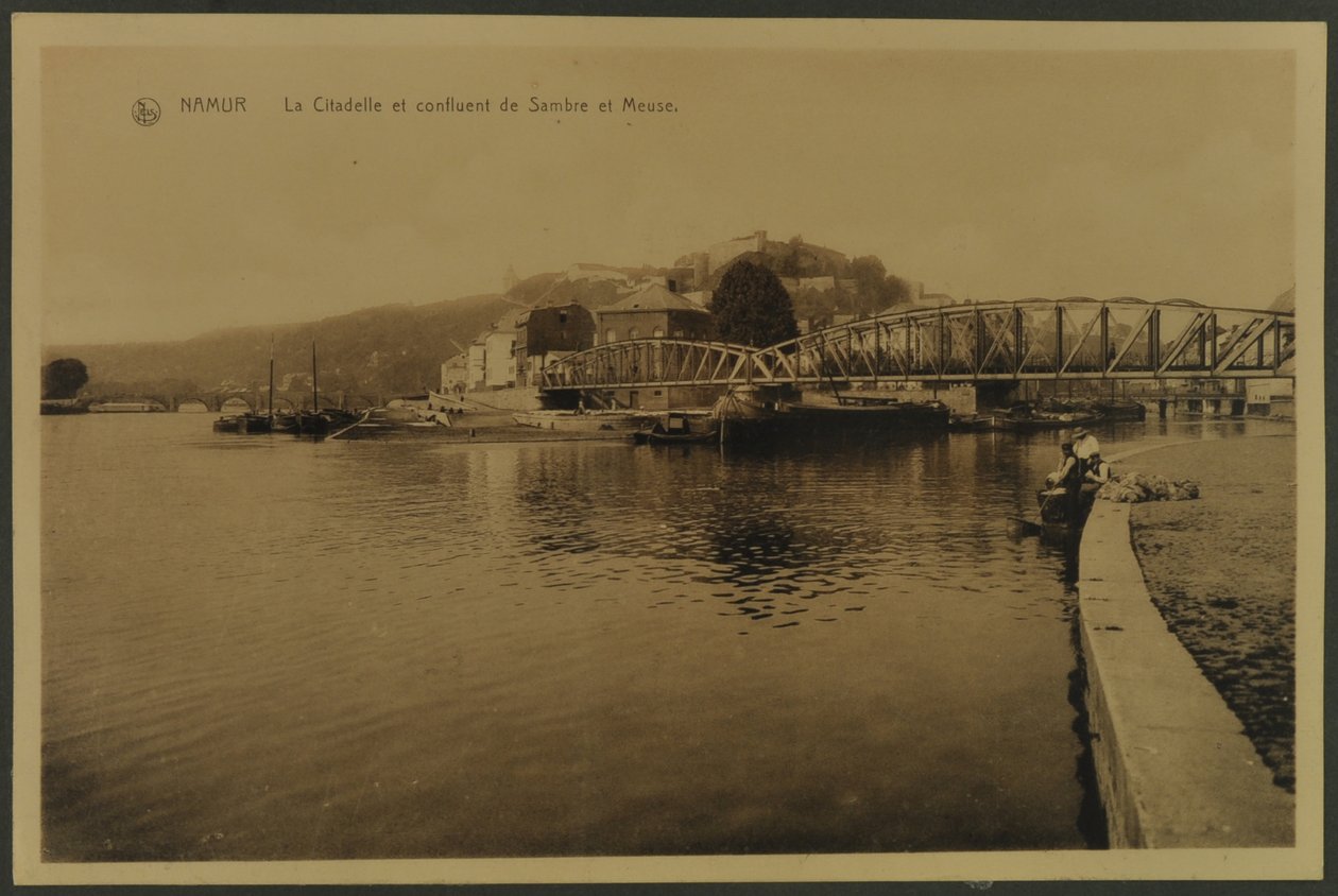 La Citadelle et confluent de Sambre et Meuse, Namur, ca. 1914 von English Photographer