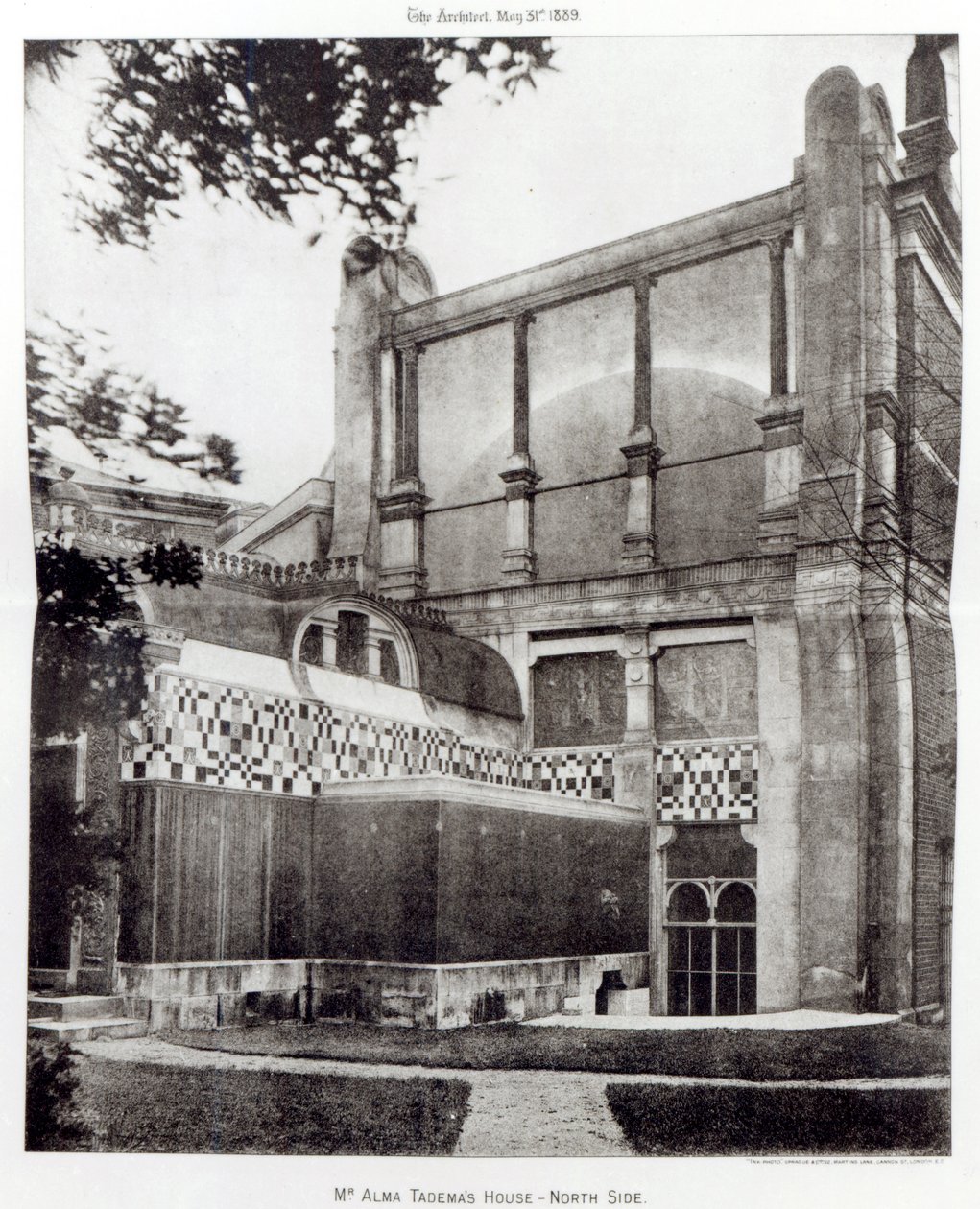 Haus von Mr. Alma Tadema, Nordseite, 34 Grove End Road, London von English Photographer