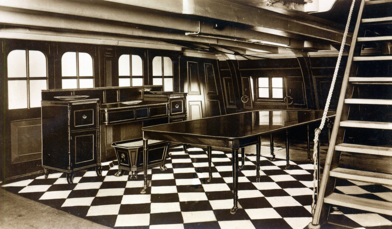 Nelsons Speisesaal an Bord der HMS Victory von English Photographer